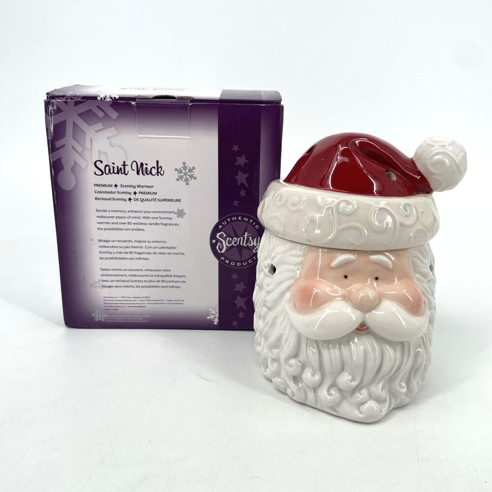 Scentsy Saint Nick Full Size Wax Warmer Holiday Christmas Santa Retired *NO BULB